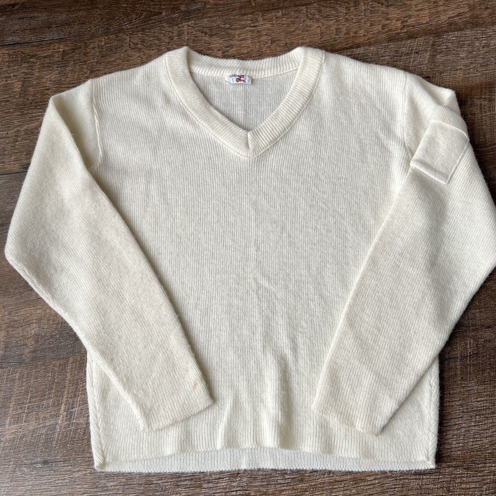 Vtg Levis Wash And Wear Wool Shirt 1950s/60s Red Big E Tag White Sweater Rare